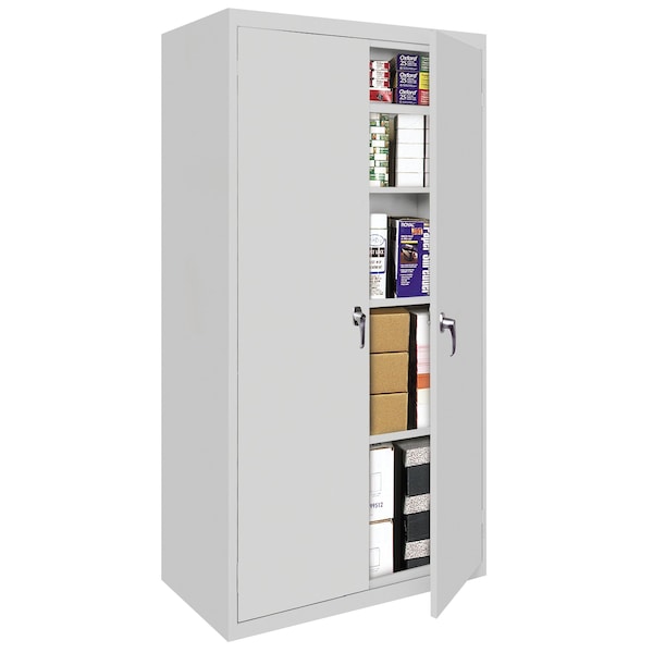 Steel Cabinets Usa Storage Cabinet, 72 in H, 36 in W, 18 in D, Gray, 4 Shelves FS-36-G - main